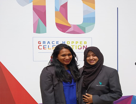 Three students participated in Grace Hopper Celebration India 2019